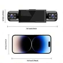 Dash Cam, 4-Channel Black Box Dash Cam, Car Dash Cam, Left/Right/Front/Rear Cameras, Wide Angle, Adjustable Lens, Loop Recording, Night Vision, 150mAh Battery - 4 Camera - View 10