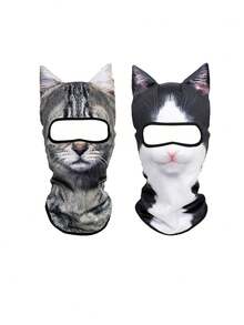 1/2 buah Balaclava Unisex Penutup Kepala Motif Hewan 3D, Masker Syal Kepala untuk Aktivitas Luar Ruangan, Cocok untuk Berenang, Mendaki, Ski, dan Pemakaian Sehari-hari - MultiWarna - View 25