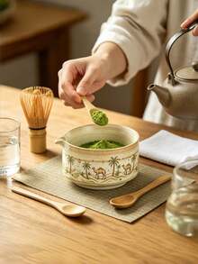 1pc/7pcs Set Teh Matcha Desert Camel Coconut Tree dengan Corong, Termasuk Mangkuk Matcha, Tempat Pengaduk Teh, Saringan Teh, Sendok Teh, Tempat Pengaduk Teh, Set Sendok Teh, Alat Persiapan Matcha, Alat Pembuatan Makanan Penutup dan Minuman, Set Perlengkapan Sekolah - MultiWarna - View 4