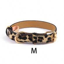 1Pc Leopard Snake Print PU Leather Pet Collar, Adjustable Gold Metal Buckle Comfort Neck Collar For Small Medium Dogs Cats - Multicolor - View 13
