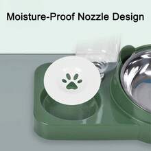 Automatic Refill Pet Water And Food Bowl Set, Stainless Steel Feeding Bowl With 500ml Water Bottle, Suitable For Cats And Small Dogs, 2-In-1 Pet Feeding And Watering Station - 2-in-1 - View 8
