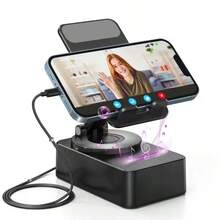 Portable Bluetooth Speaker With Phone Stand And Charging - Black - View 10