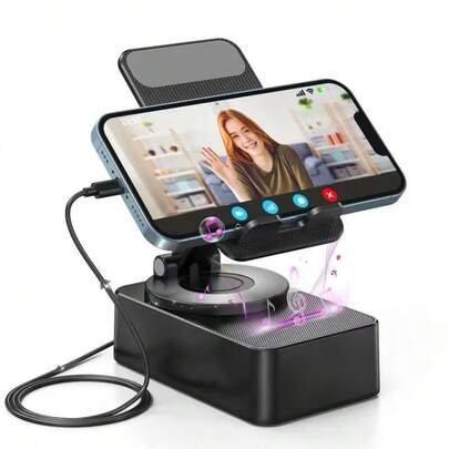 Bocina Bluetooth Portátil Con Soporte Para Celular Y Carga