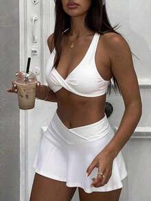 Women Two-Piece Outfits - White - View 5