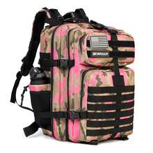 SEYATULLH Ransel Taktis 45L, Tas Olahraga Luar Ruangan, Hiking, Panjat Tebing, Berkemah dengan Kantong Botol - MultiWarna - View 37