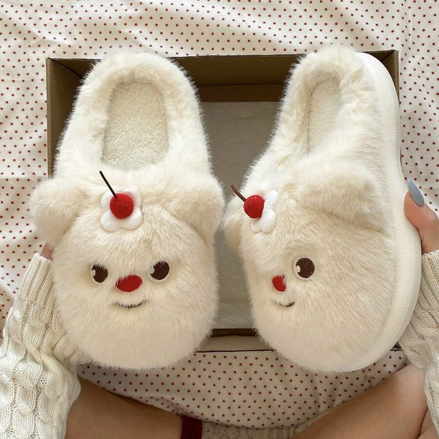 女款冬季居家拖鞋 萬聖節骷髏手指刺繡印花拖鞋 中性加厚情侶拖鞋