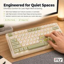 Milk Green Switch 5 Pin Linear Pre-Lubed 50 90 100Pcs 42gf POM Material Creamy Marbly Sound For Mechanical Keyboard DIY Custom Build - View 5