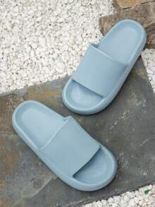 Women's Summer Slippers, Soft Sole Comfortable Beach Slides For Home, Bathroom, Dorm, Office And Outdoor Wear - Light Blue - View 4