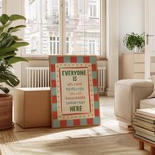 1pc Everyone Is Welcome Print, Hand-Drawn Classroom Wall Art, Diversity And Inclusion Poster, School Counselor Office Decor Wall Decor Bedroom Decor - Multicolor - View 9