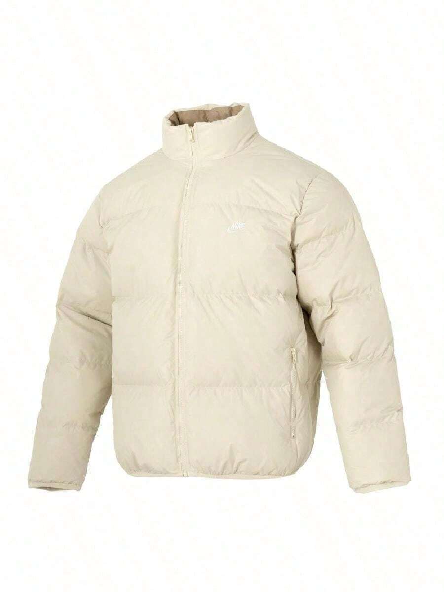 Nike Men's Down Jacket AS M NK TF CLUB PUFFER JACKET Comfortable Stand Collar Casual Outdoor Down Jacket IB2976-229 - Light Khaki - View 1