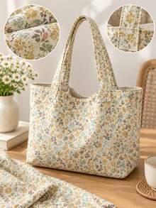 1Pc Vintage Ditsy Floral Print Polyester Fabric, Soft Light‑Weight Floral Textile With Tiny Flower Pattern, Elegant Cloth For Sewing Dresses, Blouses, Skirts, Fashion Garment DIY Handmade Projects - Multicolor - View 7