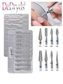 DeDryDS 10pcs Nail Drill Bit Set, Aluminum Foil Packaging, Detachable Diamond Drill Bits, Suitable For Nail Preparation, Manicure, Pedicure And Other Professional Nail Tools - Multicolor - View 2