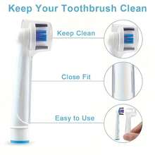 1/2/4/8pcs Dust-Proof Toothbrush Covers, Electric Toothbrush Head Covers, Portable Toothbrush Head Box, Toothbrush Covers, Dual-Head Electric Toothbrush Covers, Electric Toothbrush Replacement Head Covers, Suitable For Travel, Bathroom, Business Trip And Back To School - Clear - View 3