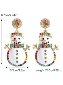 European And American Cross-Border Christmas Snowman Creative Personalized Earrings - Multicolor - View 4