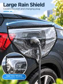 Electric Vehicle Charging Port Magnetic Rain Cover, Transparent Waterproof Charging Port Protector, Electric Vehicle Charging Cable Cover With Transparent Window And Reinforced Edges, Electric Vehicle Charging Plug And Interface Outdoor Weatherproof Cover - A - View 8