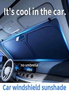 Portable Car Windshield Sun Shade, Universal Foldable Front Window Sun Shade, Suitable For Cars, SUVs, Trucks, Heat Insulation, UV Protection, Summer Car Accessories - Multicolor - View 1