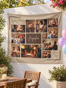 1pc Customizable Personalized Wall Tapestry, Custom Image, Fashion Home Decor, Suitable For Men And Women, Perfect For Mother's Day, Graduation Ceremony And Other Occasions, Multi-Functional, Highly Decorative - Multicolor - View 1