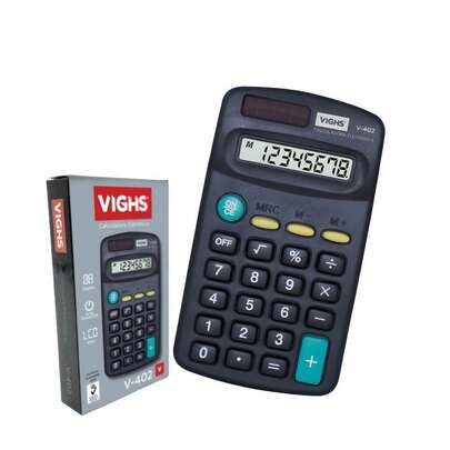 Calculadora de Mesa Vighs V-402-8 8 Dígitos a Pilha