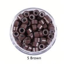 Micro Silicone Rings - 200pcs Hair Extensions Beads 5 Colors Silicone Lined Micro Links For Women Hair Feather Extensions Tool - View 10