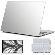 3-Piece Protective Set For MacBook Air 13.6" M5 M4 M3 M2 2026-2022, Includes Glitter Transparent Hard Shell Case, Screen Protector And EU/US Keyboard Cover, 1 EU + 1 US Layout, Glitter Transparent Cover, A3449 A3240 A3113 A2681 - View 12