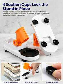 Adjustable Hot Glue Gun Stand, Multi-Angle Lock Base, Peelable Silicone Drip Tray & Hidden Storage Slot. Stable, Fits All Glue Guns. Desktop Organizer For DIY, Woodwork & Home Repair, Great Gift For Crafters. - White - View 6