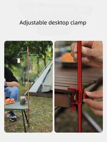 3pcs Stainless Steel Camping Table Hook Rods Without Ground Stake - Durable, Multi-Functional Hooks For Hanging Lights, Clothes And Outdoor Accessories - Perfect For Outdoor Adventures, Camping Gear, Modern Camping Equipment, Durable Structure, Camping Hooks - Multicolor - View 5