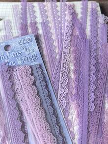 1 gói 40 miếng dán trang trí PET viền ren vintage cho scrapbook, viết nhật ký, làm collage DIY - Nhiều màu - Xem 6