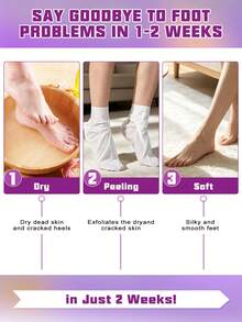 5 Packs Foot Peeling Mask,Exfoliator Peel Mask ,Foot Peel Masks For Men And Women Feet Peeling Mask Natural Ingredient Design, Moisturizing Exfoliator Foot Mask - View 7