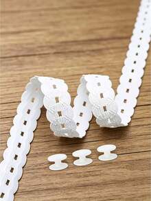 4pcs Set (1 Strap + 3 Buckles) Exquisite Lace Hem Waistband, Suitable For T-Shirts, Dresses, Shirts, Invisible Button Extender, Used To Shorten Clothing Length; No-Tie Hem Adjuster, Suitable For Sweaters, Pants (Neutral Home Sewing Tool) - Multicolor - View 3