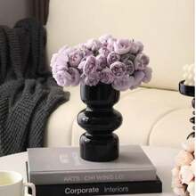 One-Piece Glass Vase, Suitable For Home Decor, Holiday Gifts, Home Decoration, Vase, Tabletop Centerpiece, Birthday Graduation Room Decoration - 1PC - View 10