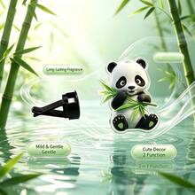 Cute Panda Acrylic Car Air Vent Decor Aromatherapy Clip, Car Air Freshener Vent Ornament - A - View 4