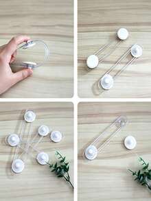 5/10pcs Baby Safety Locks, Drill-Free Adhesive Design, Easy Installation, Sturdy And Durable, No Damage To Furniture Surface, Protect Children's Safety - Multicolor - View 3