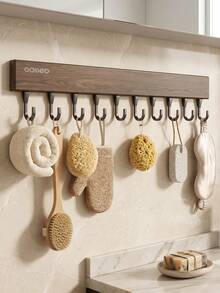 Wall Mounted Coat Hook Rack,Multi Hooks Rail, Decorative Hanging Hook For Bathroom Towel, Hat, Robe, Entryway Clothes Organizer Wall Hooks Coat Hook Rail,Towel Hook For Bathroom,Wall Mounted Robe Hook - Multicolor - View 4
