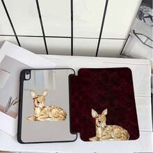 酒紅玫瑰背景小鹿保護平板保護套，附筆筒，相容 iPad 第 10 代 Smart Case/11(A16 2025)/相容 Galaxy S9/S7/S10+/相容 /相容 - 彩色 - 查看 5
