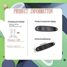 AXH Adjustable Breathable Black Electric Heated Wrist Band, Sports Joint Protection Tool - Black - View 7
