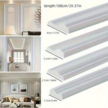 1 Roll/2 Rolls/4 Rolls (39.37 Inches Long Per Roll) Self-Adhesive Wall Decorative Strip, Soft Flexible And Cuttable For Tiles, Ceilings, Doors, Mirrors, TPE Material, Perfect For Beautifying And Decorating - Multicolor - View 5