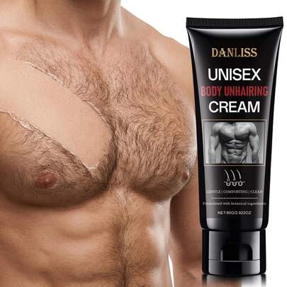Unisex Body Hair Removal Cream, Contains Aloe Vera, Avocado And Polysaccharide, Reduces Discomfort Caused By Hair Removal, Moisturizes And Hydrates Skin During Hair Removal Process, Suitable For Arms, Legs, Chest, Etc., 80g