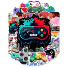 50pcs Colorful Retro Game Stickers, Pixel Art Game Controller Decals, Cool Decorative Stickers For Luggage, Skateboard, Laptop, Phone, Backpack, Craft Hobbies - Multicolor - View 4
