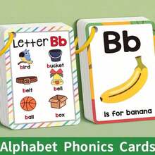 27 Kartu Flash Alfabet Bahasa Inggris, Desain Dua Sisi, Kartu Flash Pendidikan Anak Usia Dini, Belajar Huruf, Bunyi Huruf, Warna dan Hewan, Kartu Pengembangan Kognitif, Perlengkapan Belajar Prasekolah, Hadiah Kembali ke Sekolah untuk Anak Usia 3-6 Tahun - MultiWarna - View 6
