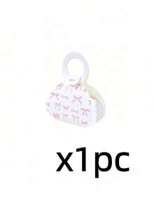 24/12/1pc Pink & White Bowknot Gift Box With Handle, Bowknot Design, Suitable For Birthday Party, Wedding Table Decor, Newborn Celebration Gift Box, Birthday Wedding Favor Box, Baby Shower Decor, Gender Reveal Party Decor, First Birthday Decor, Baby Shower Favor Box And Wedding Decor - Multicolor - View 9