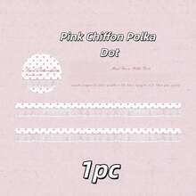 Pita Washi Renda Bergelombang, Motif Polkadot & Papan Ketik Piano, Pita Perekat Dekoratif Bergaya Vintage untuk Jurnal, Scrapbooking & Hiasan Album - A - View 16