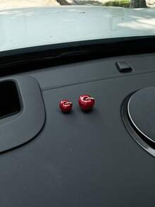 Mini 3D Cherry Car Ornament, Creative Car Decor Accessory - Cherry - View 3