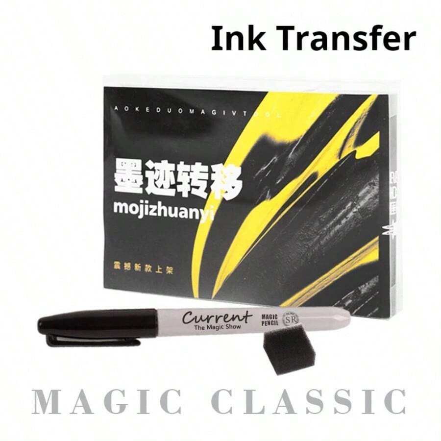 1 Set Trik Sulap Transfer Tinta, Alat Peraga Ilusi Pena Ajaib, Trik Tinta Menghilang & Transfer Tangan, Perlengkapan Pertunjukan Sulap Jarak Dekat, Aksesoris Pesulap untuk Pemula & Dewasa, Hiburan Pesta, Lelucon Halloween, Hadiah Ulang Tahun, Hadiah Natal