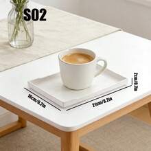 Rectangular Plastic Tray, Hotel Guest Room Water Cup Electric Kettle Tea Tray, Bathroom Toiletries Storage Tray - White - View 17