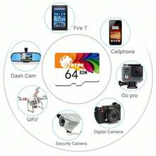 BIYETIMI Kartu Memori 4GB 8GB 16GB Kecepatan Tinggi MiniSD 32GB 64GB Kelas 10 Kartu Memori Mini SD Kartu TF untuk Smartphone - View 1