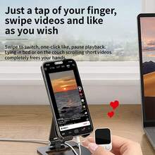 Anillo remoto inalámbrico Bluetooth para la punta del dedo - Ratón de aire con función de desplazamiento, obturador de cámara, pasador de páginas, control táctil para teléfono y tableta iOS/Android, alcance de 10m, ergonómico - Multicolor - Ver 10