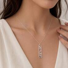 Custom Egyptian Cartouche Symbol Necklace 18K Gold Plated Stainless Steel Necklaces Personized Creative Jewelry Gifts Egyptian Hieroglyphic Accessory - Multicolor - View 8