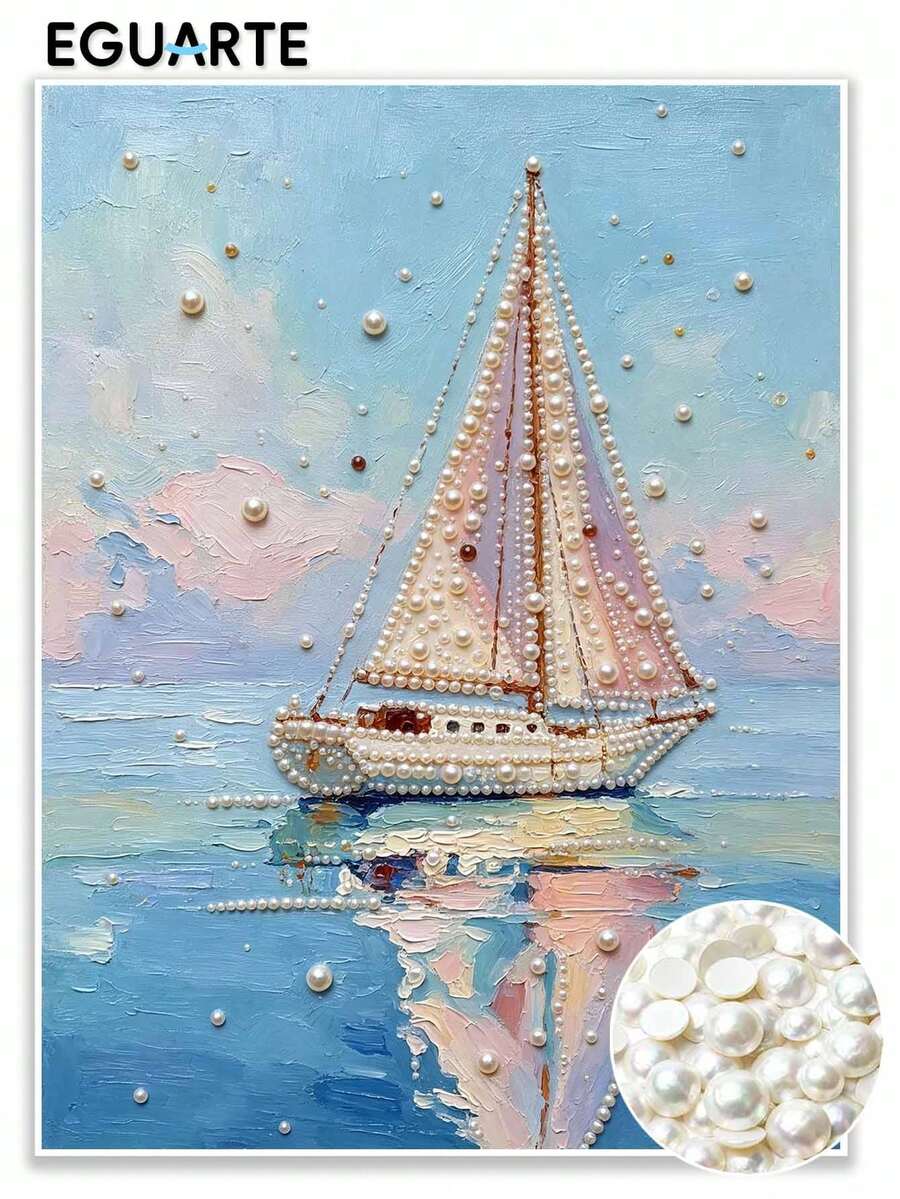 1 Handmade 5D Frameless Pearl Painting, Succulent Cactus Design And DIY Handmade Mosaic Painting, Which Is Very Suitable For Bedroom Decoration, Living Room Decoration, Room Decoration, Art Exhibitions And Holiday Gifts. - A - View 1