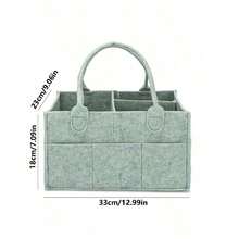 2/1pc 2mm Thick Felt Diaper Bag, 33cm*23cm*18cm, Portable Tote Bag For Moms, Baby Diaper Storage Bag And Milk Powder - Multicolor - View 16