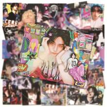 Hasbro 50pcs Stray Kids Y2K Style Mixed Waterproof Planner Cup Decorative Graffiti Stickers - Multicolor - View 7
